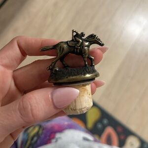 Bronze Horse ”O”Bottle Stopper